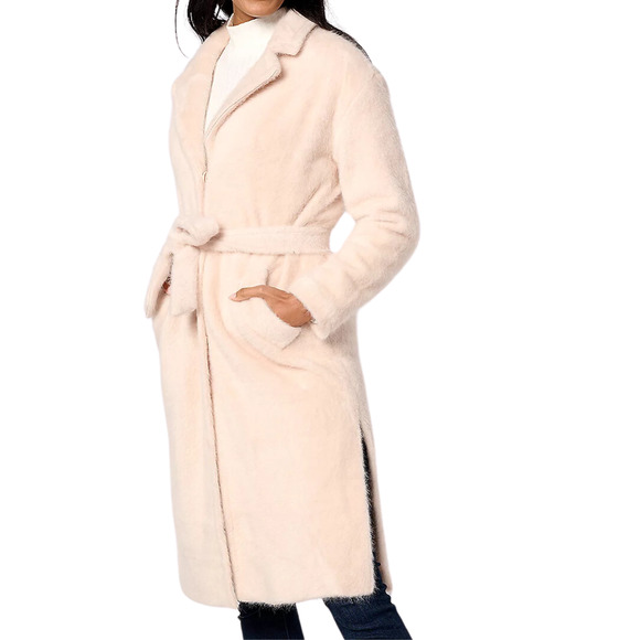 Isaac Mizrahi Live! Cozy Wrap Long Coat with Notched Collar New Small - Picture 5 of 5